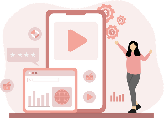 Video Marketing  Illustration