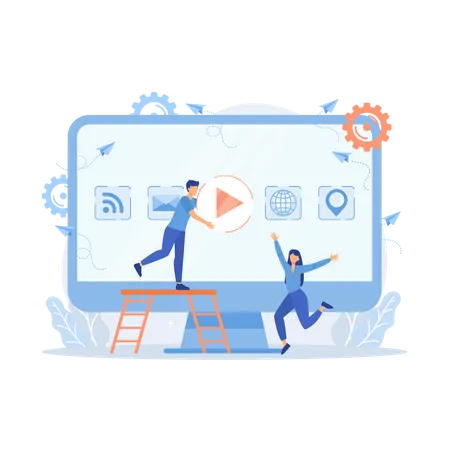 Video marketing  Illustration