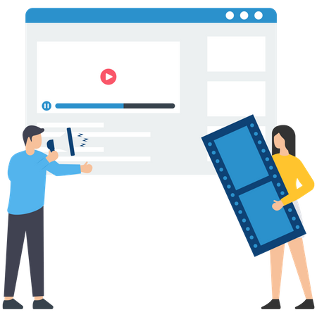 Marketing de contenidos de vídeo  Ilustración