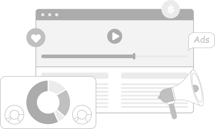 Marketing e análise de vídeo  Illustration
