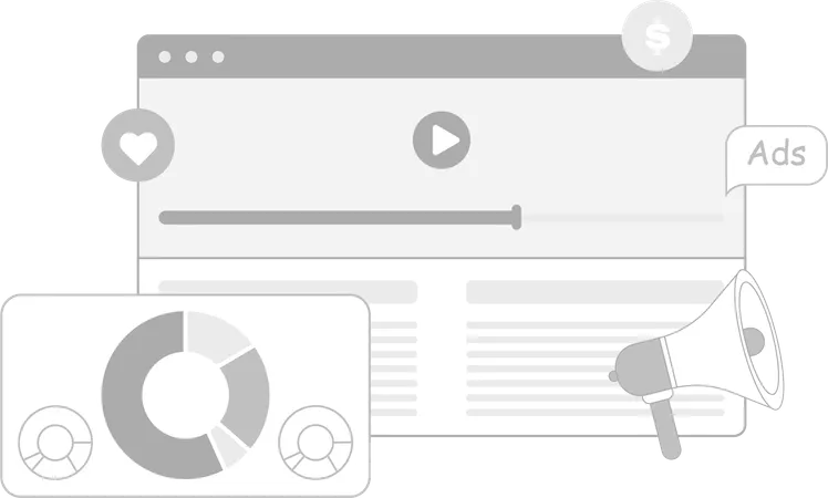 Marketing e análise de vídeo  Illustration