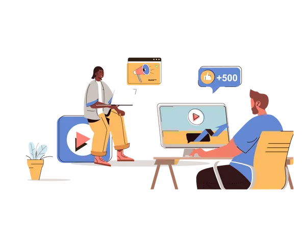 Video marketing  Illustration