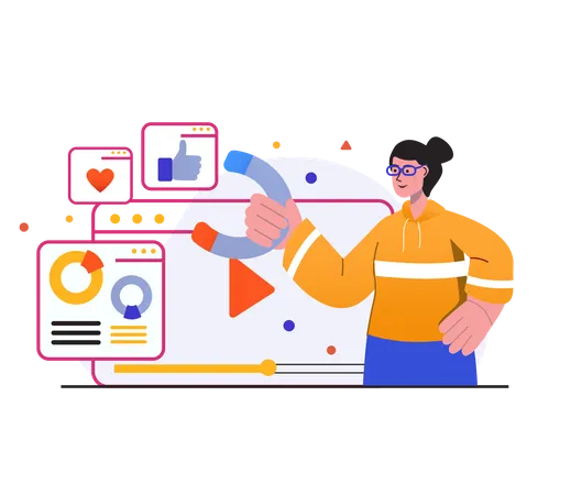 Video marketing  Illustration