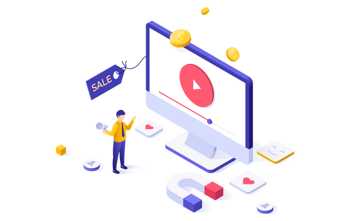 Video marketing  Illustration