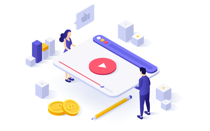 Video marketing  Illustration