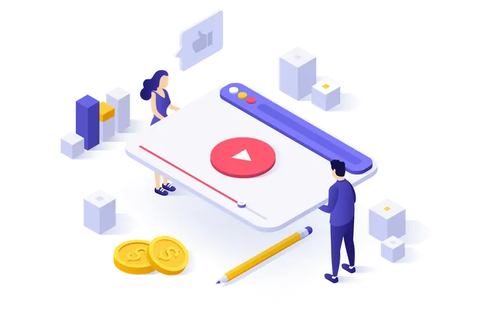 Video marketing  Illustration