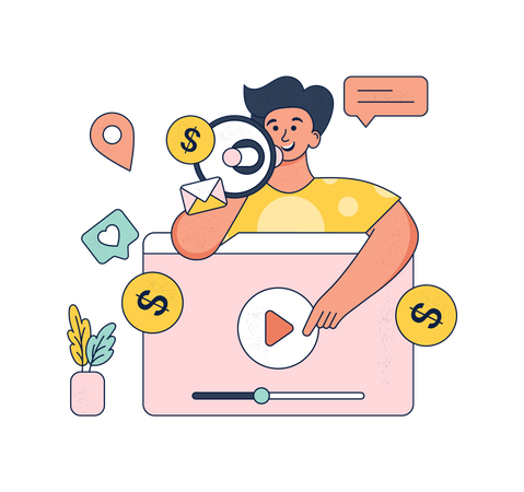 Video Marketing  Illustration