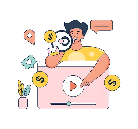 Video Marketing  Illustration