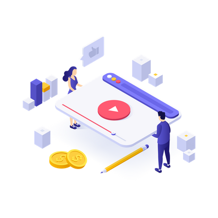 Video Marketing  Illustration