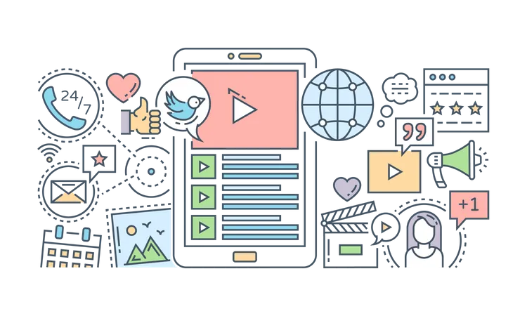 Video Marketing  Illustration