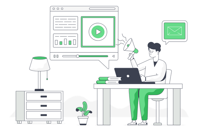 Video Marketing  Illustration