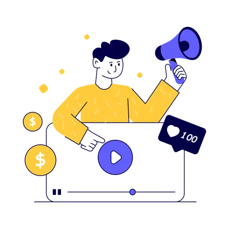 Video Marketing  Illustration