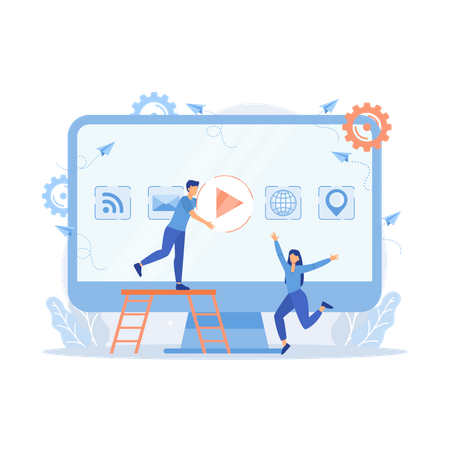 Video marketing  Illustration