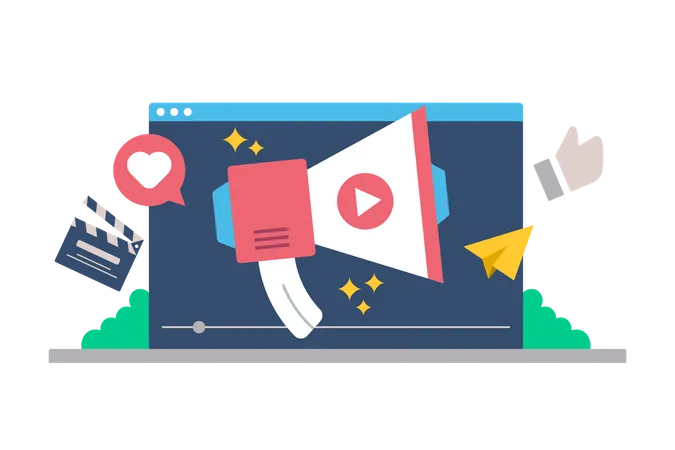 Video Marketing  Illustration