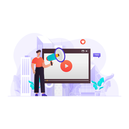 Video marketing  Illustration