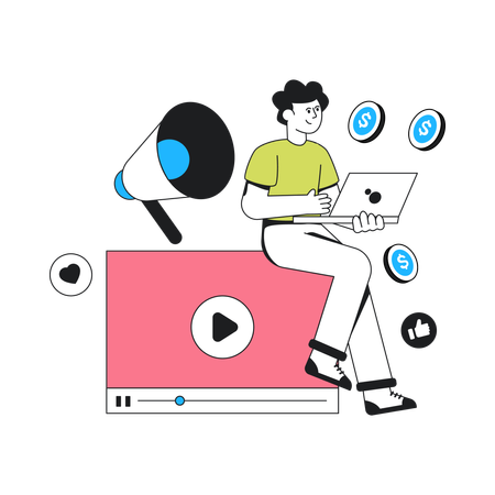 Video Marketing  Illustration