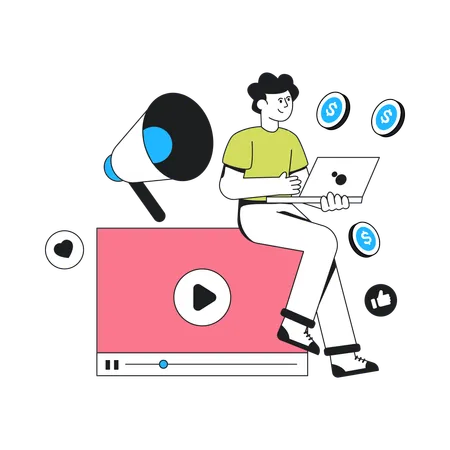 Video Marketing  Illustration