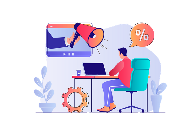 Vídeo marketing  Illustration