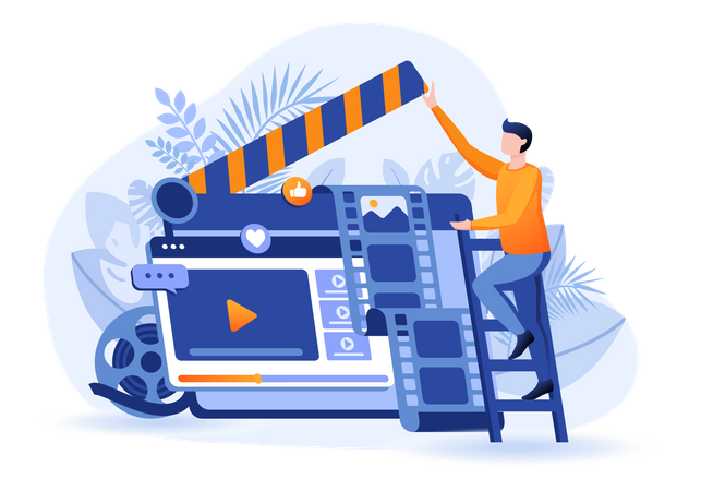 Video Marketing Through Surfing Sites  Illustration