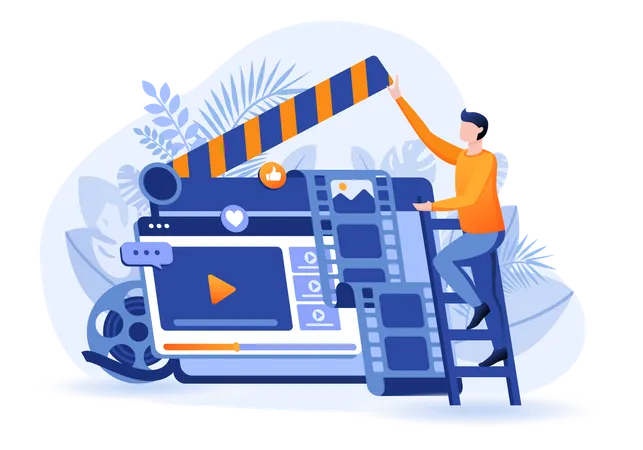 Video Marketing Through Surfing Sites  Illustration