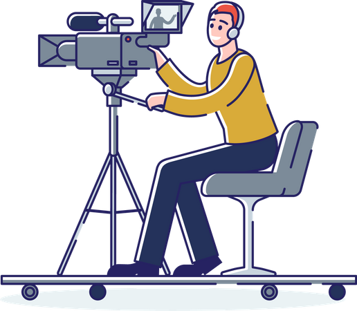 Video operator Illustration