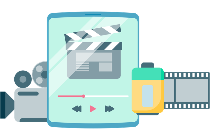 Video player application  Illustration