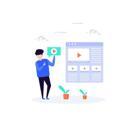 Video Player  Illustration