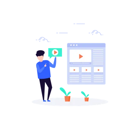 Video Player  Illustration