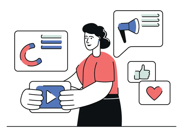 Publicité vidéo  Illustration