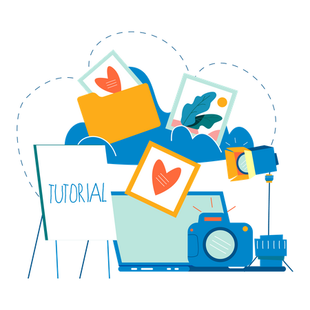 Video tutorial of photography  Illustration