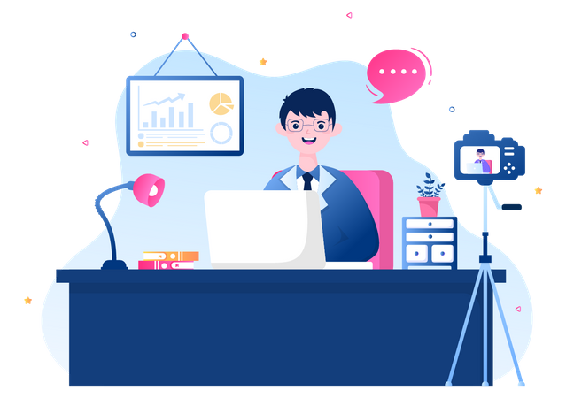 Video-Vlogger-Produktion  Illustration