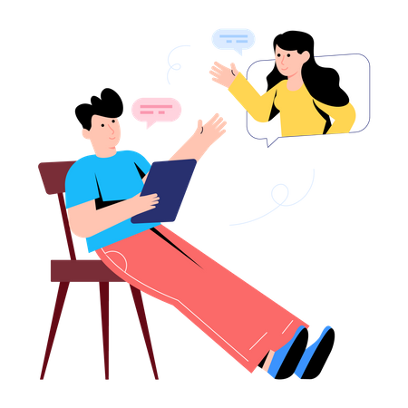 Videoanruf  Illustration