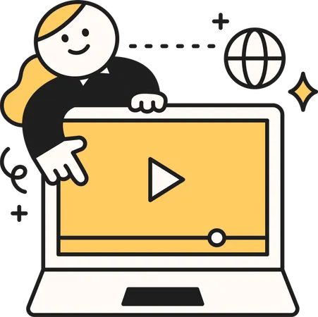 Videoaula on-line  Ilustração