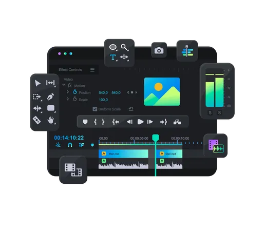 Videobearbeitungssoftware  Illustration