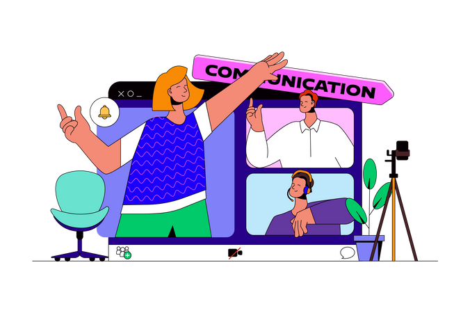 Comunicação por vídeo  Illustration