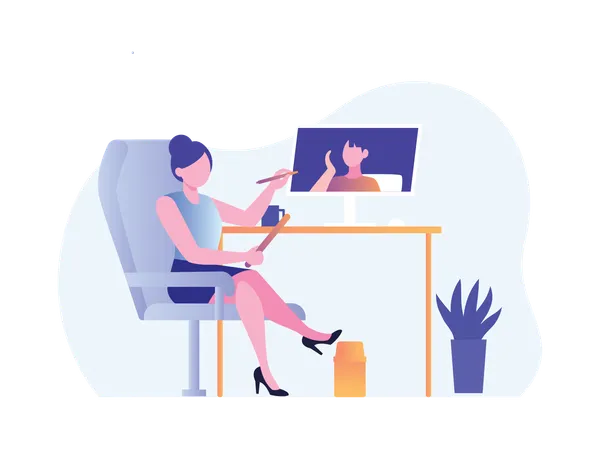 Videoconferencing  Illustration