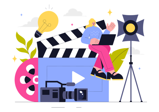 Videografía profesional de cine  Ilustración