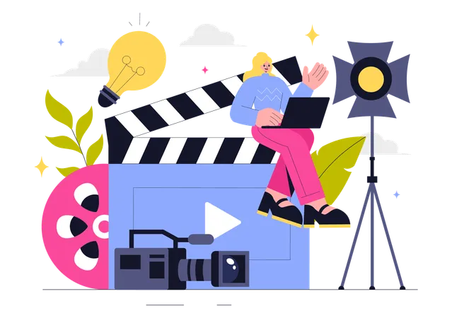 Videografía profesional de cine  Ilustración