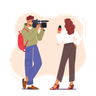 illustration for cameraman with camera