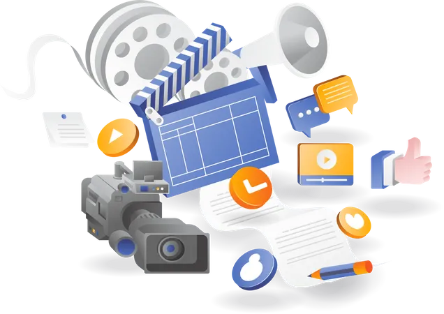 Videography tools for social media marketing  Illustration