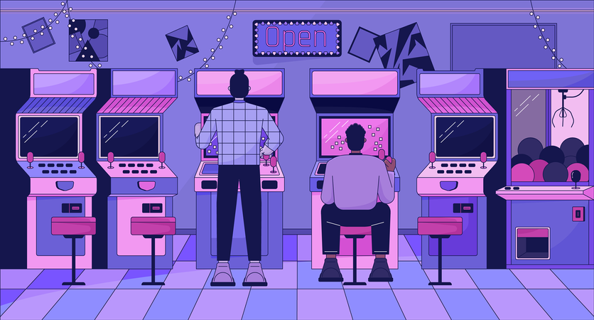 Videojuegos arcade  Ilustración