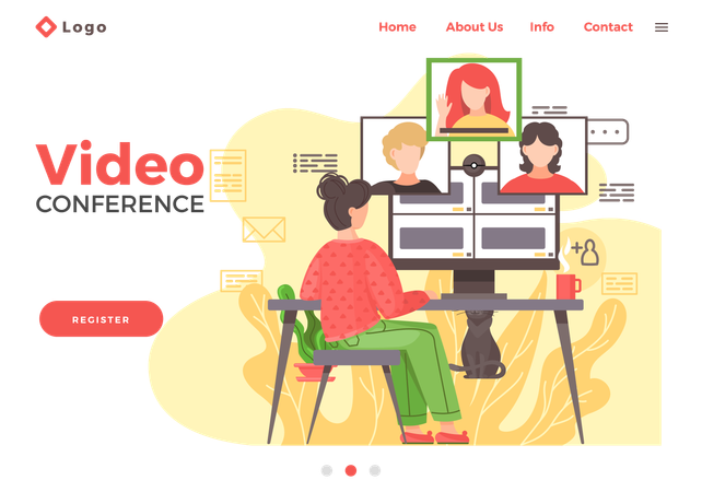 Videokonferenz  Illustration