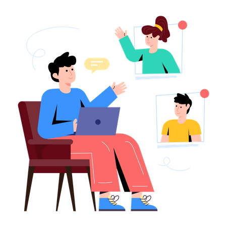 Videokonferenz  Illustration