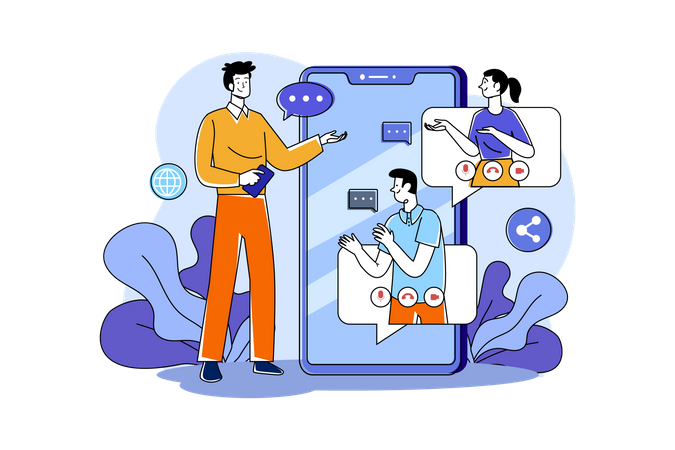 Videokonferenz  Illustration