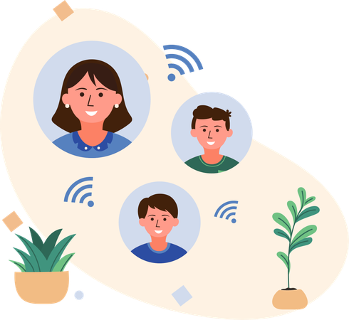 Videokonferenz  Illustration