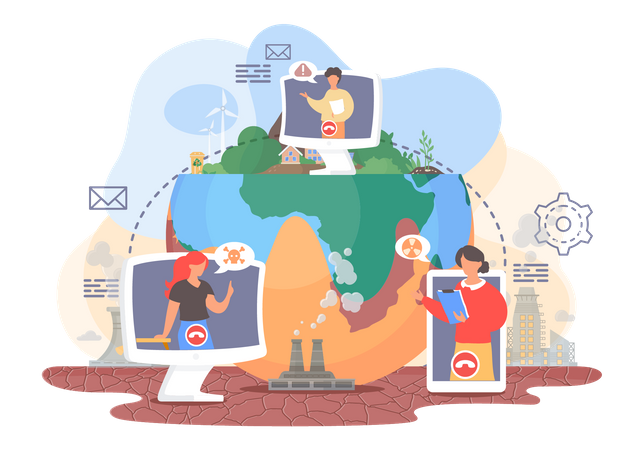 Videollamada  Ilustración