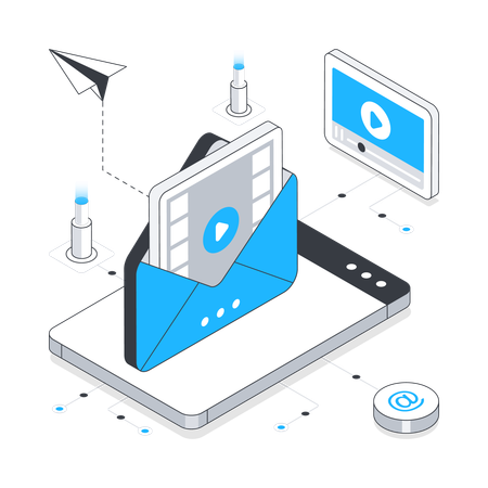 Videomail vom Handy versenden  Illustration