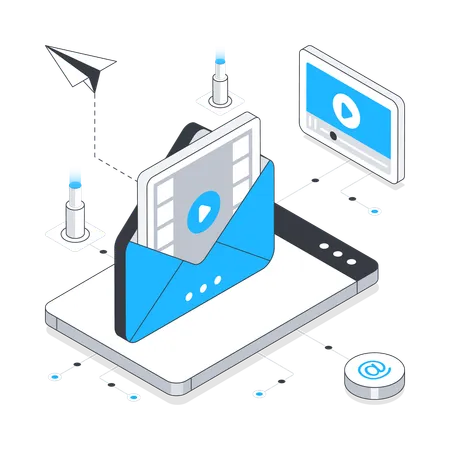 Videomail vom Handy versenden  Illustration