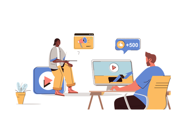 Videomarketing  Illustration