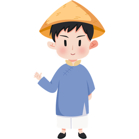 Vietnã Ao Dai  Illustration